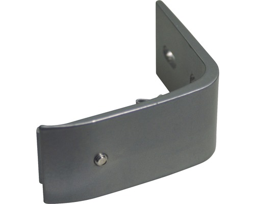 Metallischer Eckverbinder mit Schraube und Befestigungslöchern