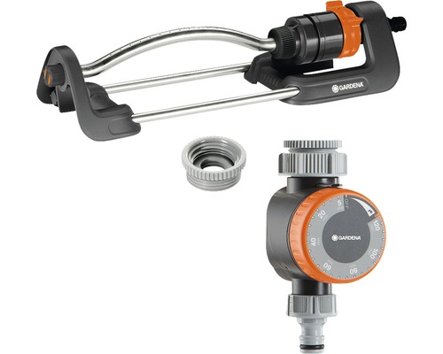 Viereckregner Aqua S mit Bewässerungsuhr Gardena GARDENA Gardena Vielflächenregner mit Bewässerungscomputer