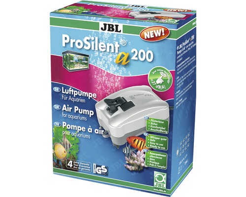 Luftpumpe JBL ProSilent a200 Aquarium Belüfter, Durchlüfter für Süß- und Meerwasser-Aquarien von 50 - 300 l