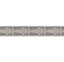 Bordüre 36730-1 Papier Ornament graphit silber 5 m x 10 cm