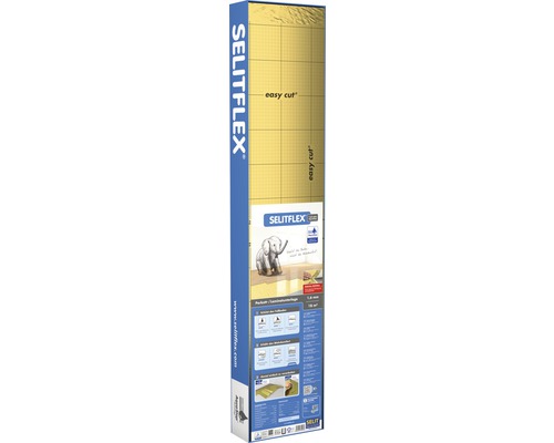 Parkett- und Laminatunterlage SELITFLEX® 1,6 mm AquaStop 18 m² mit Überlappung und Klebestreifen
