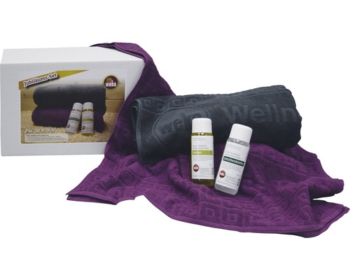 Weka Jubiläums-Set mit Handtüchern und Saunaaufguss