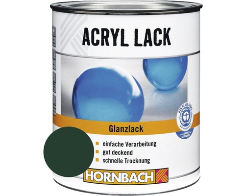 HORNBACH Buntlack Acryllack glänzend moosgrün 125 ml Dose Acryllack Glanzlack