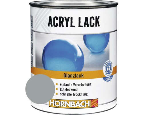 HORNBACH Buntlack Acryllack glänzend silbergrau 750 ml Dose Acryllack Glanzlack von Hornbach
