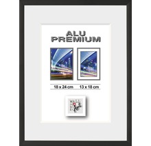 Bilderrahmen Alu Duo schwarz 18x24 cm-thumb-0