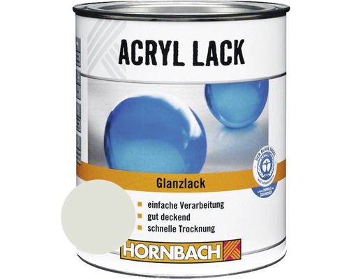 HORNBACH Buntlack Acryllack glänzend lichtgrau 2 l Dose Acryllack Glanzlack von Hornbach