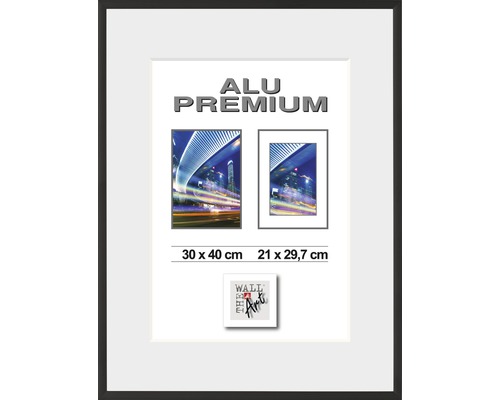 Bilderrahmen Alu Duo schwarz 24x30 cm-0