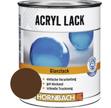 HORNBACH Buntlack Acryllack glänzend nußbraun 125 ml-thumb-0