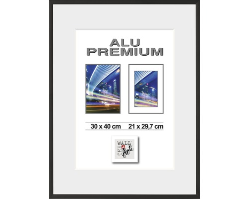 Bilderrahmen Alu Duo schwarz 30x40 cm
