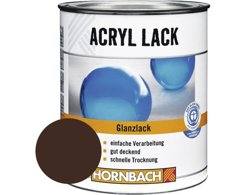 HORNBACH Buntlack Acryllack glänzend schokobraun 750 ml