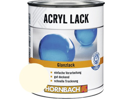 HORNBACH Buntlack Acryllack glänzend cremeweiß 375 ml