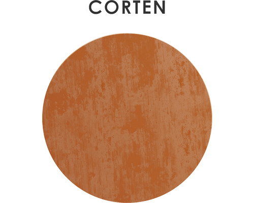 Kreisförmige Platte aus Cortenstahl