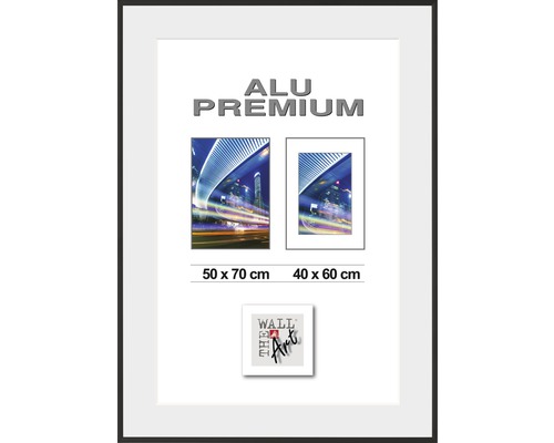 Bilderrahmen Alu Duo schwarz 50x70 cm