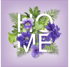 Dekorative florale Illustration mit dem Wort Home.