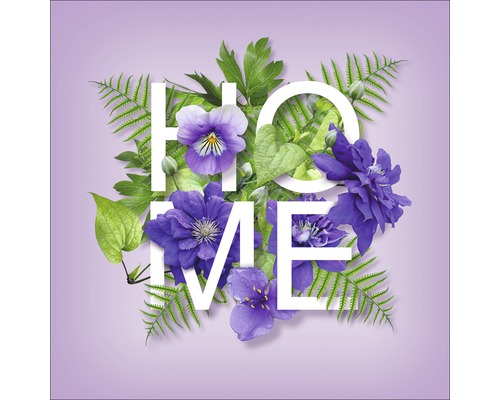 Dekorative florale Illustration mit dem Wort Home.