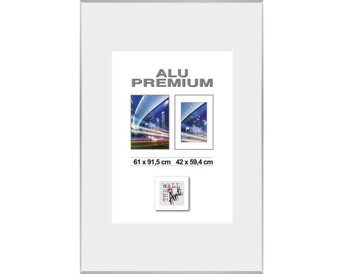 Bilderrahmen Posterrahmen Alu Duo silber 61x91,5 cm