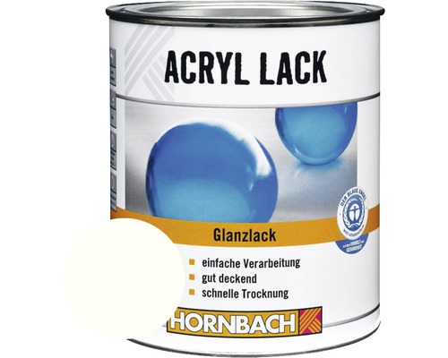 HORNBACH Buntlack Acryllack glänzend glacierweiß 375 ml