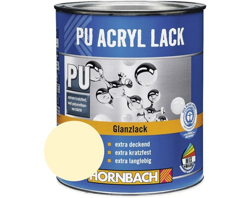 HORNBACH Buntlack PU Acryllack glänzend RAL 1015 hellelfenbein 125 ml-0