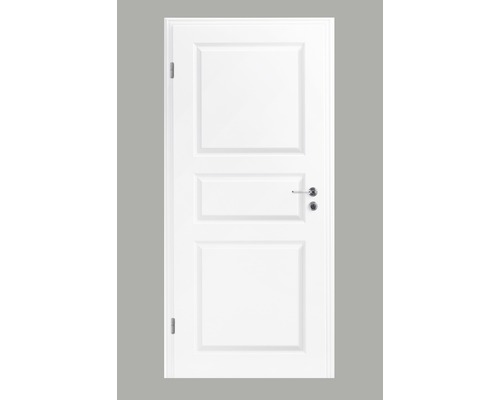 Zimmertür Pertura Pila 03 Weißlack (ähnlich RAL 9010) 98,5x198,5 cm Links