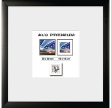 Bilderrahmen Alu Quattro schwarz 30x30 cm-thumb-0