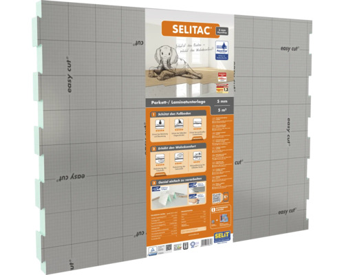 Parkett- und Laminatunterlage SELITAC® 5 mm AquaStop 5 m² Parkett- und Laminatunterlage SELITAC® 5 mm AquaStop 5 m²