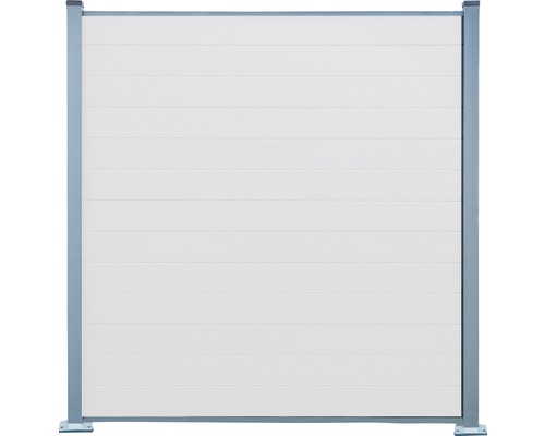 Sichtschutzzaun aus Kunststoff mit Metalleinfassung