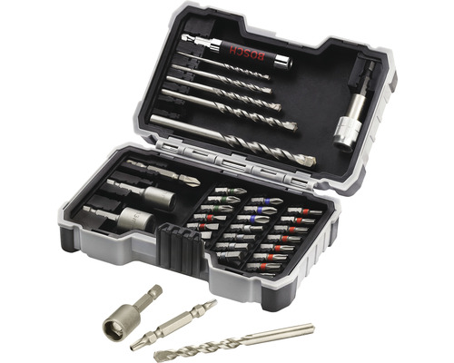 Bohrer- und Bit-Set in geöffnetem Werkzeugkoffer