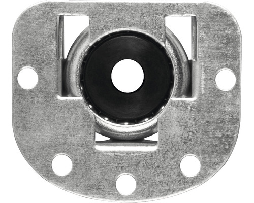 Metallhalterung für Rollos mit schwarzer Gummihalterung