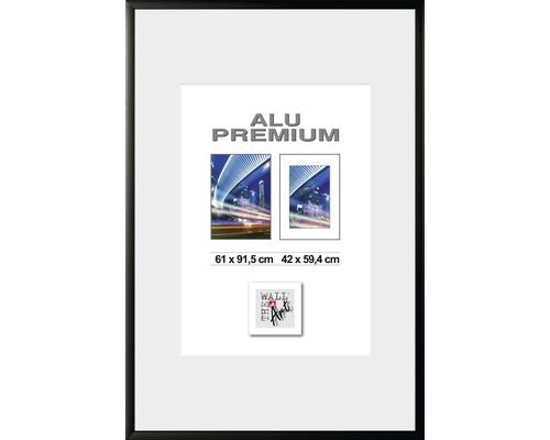 Bilderrahmen Posterrahmen Alu Quattro schwarz 61x91,5 cm