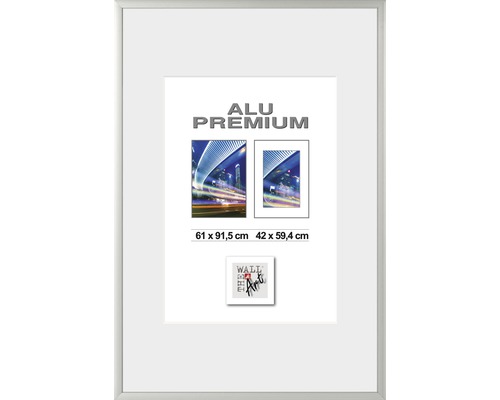 Bilderrahmen Posterrahmen Alu Quattro silber 61x91,5 cm