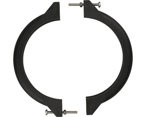 Zweiteilige Rohrschelle mit Schrauben zur Befestigung
