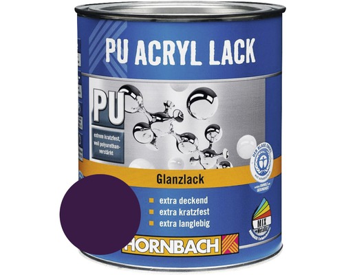 HORNBACH Buntlack PU Acryllack glänzend vitelotte violett 750 ml-0