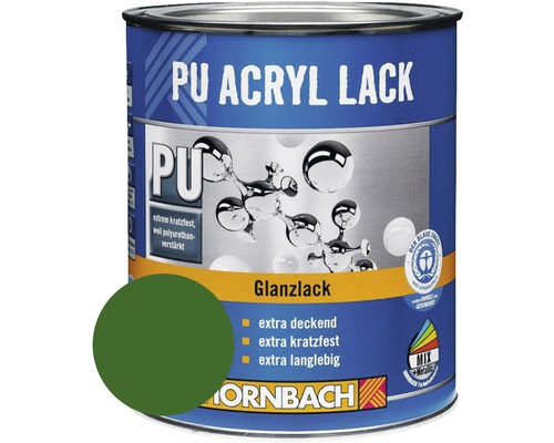 HORNBACH Buntlack PU Acryllack glänzend RAL 6002 laubgrün 375 ml