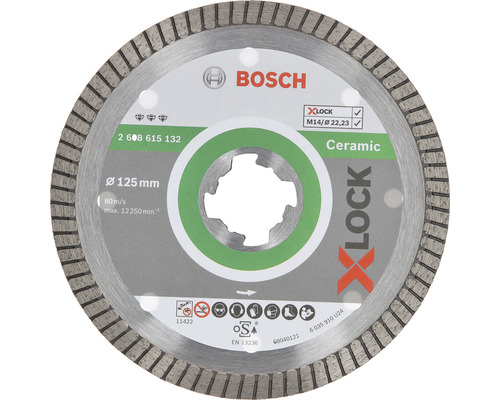 Diamanttrennscheibe Bosch Best for Ceramic Ø 125x22,23 mm, X-LOCK Aufnahme