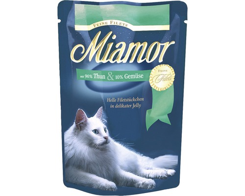 Katzenfutter nass Miamor Feine Filets mit Thunfisch und Gemüse 100 g