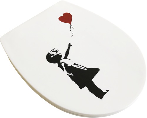 Toilettendeckel mit Banksy-Motiv