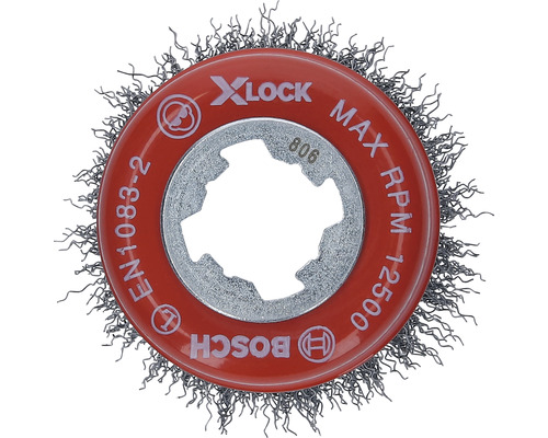 Bosch X-Lock Drahtbürste für Winkelschleifer, maximal 12500 Umdrehungen pro Minute