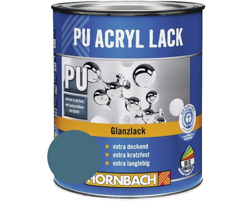 HORNBACH Buntlack PU Acryllack glänzend bisbeet türkis 375 ml