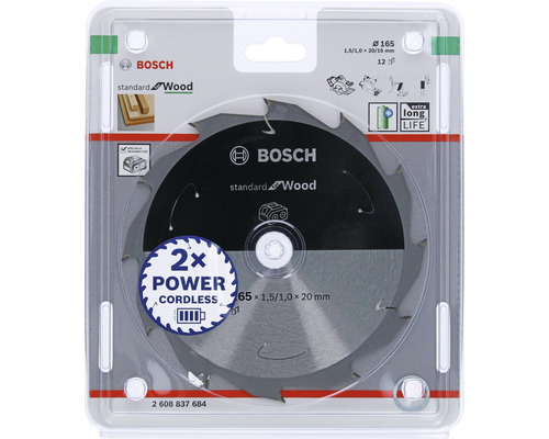 Bosch Kreissägeblatt Standard for Wood, 165 Millimeter Durchmesser