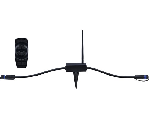 Paulmann Plug & Shine Controller IP68 433 MHz schwarz mit Fernbedienung 230/24V Außenleuchten Verteiler mit Fernbedienung