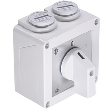 Drehstrom-Nockenschalter mit den Ziffern 0 und 1 zur Stromsteuerung