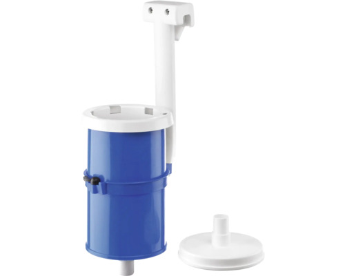 Dosierschwimmer für Schwimmbadchemie mit Wandhalterung