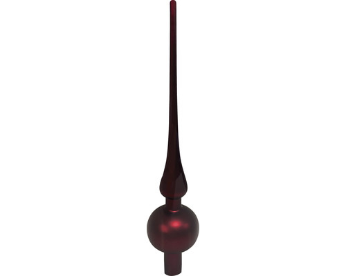 Weihnachtsbaumspitze aus Glas Lafiora H 28 cm rot matt