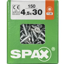Schachtschrauben der Größe 4,5x30 in grüner Spax Verpackung