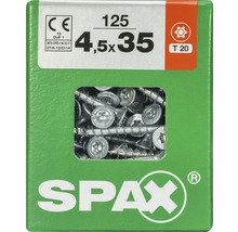 Spax Schrauben 4,5x35 mm, Packung mit 125 Stück