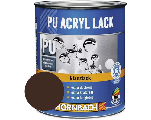 HORNBACH Buntlack PU Acryllack glänzend RAL 8017 schokobraun 750 ml-0