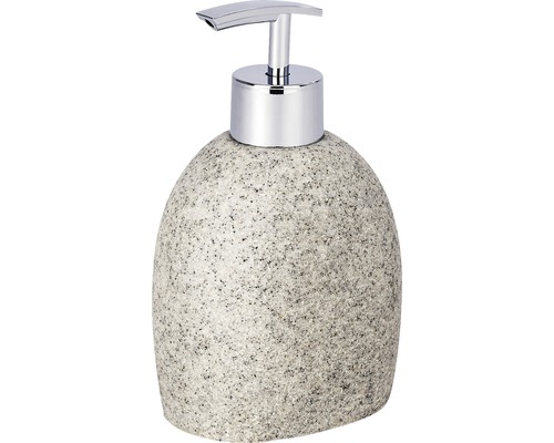 Seifenspender aus Stein mit Chrompumpe