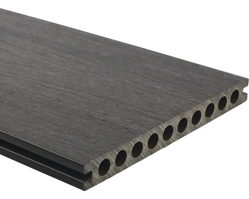 Konsta WPC Terrassendiele Nativo darkgrey 23x210x3000 mm Terrassendiele aus Kunststoff mit Hohlkammern