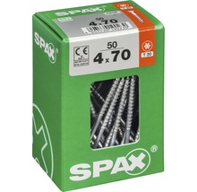 Spax Schrauben 4x70 Millimeter in einer grünen Verpackung