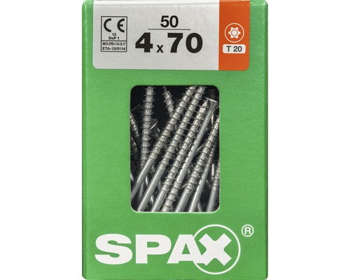 Spax Schrauben 4 x 70 Millimeter, 50 Stück